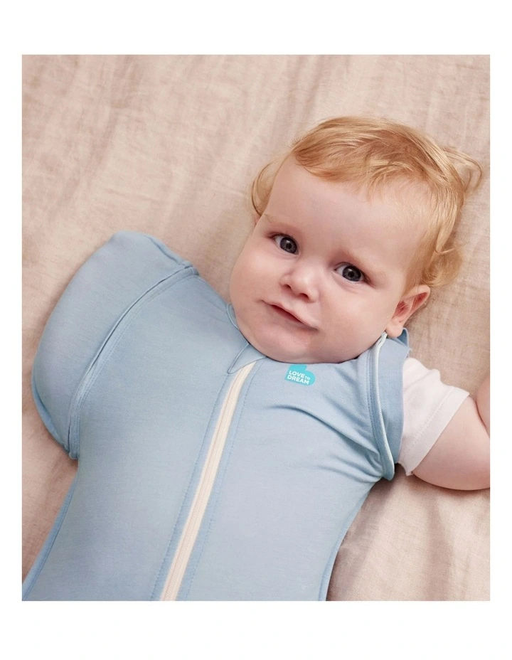 Love to Dream Swaddle Up 2-in-1 Transition Bag 0.2 TOG Viscose from Bamboo Mist Blue image 3