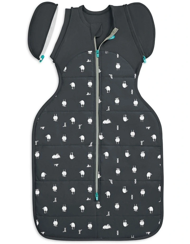 Love to Dream Swaddle Up Transition Bag 2.5 TOG Organic Cotton Merino Lamb's Best Friend Charcoal image 1