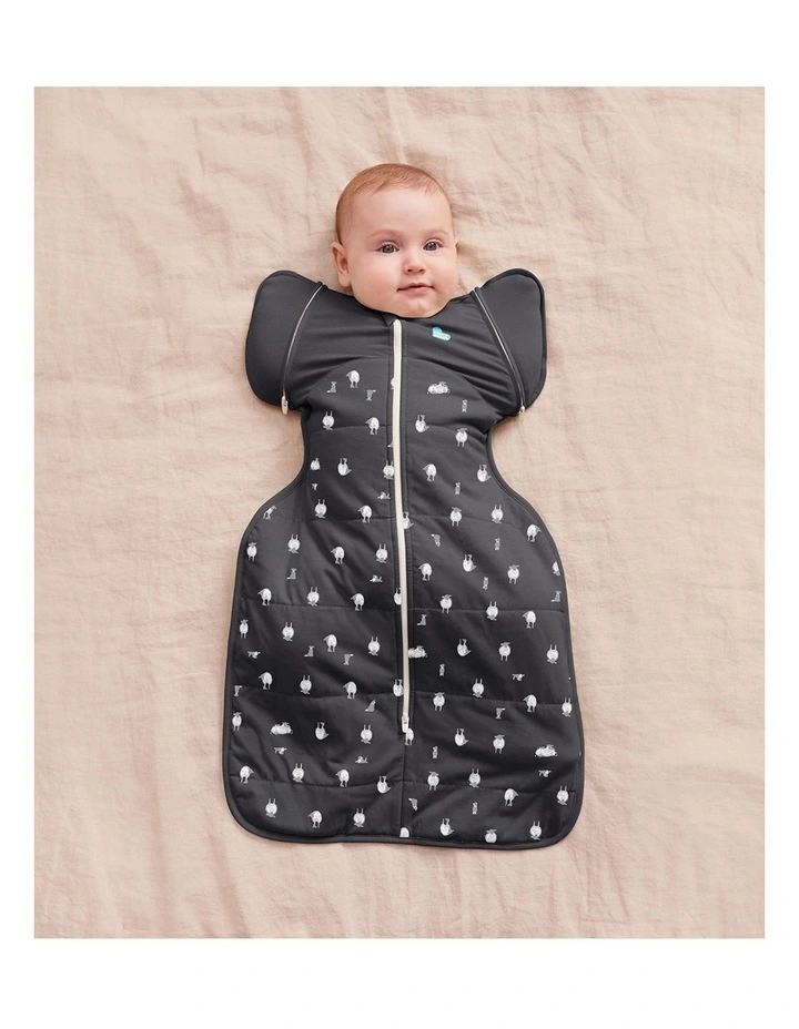 Love to Dream Swaddle Up Transition Bag 2.5 TOG Organic Cotton Merino Lamb's Best Friend Charcoal image 3