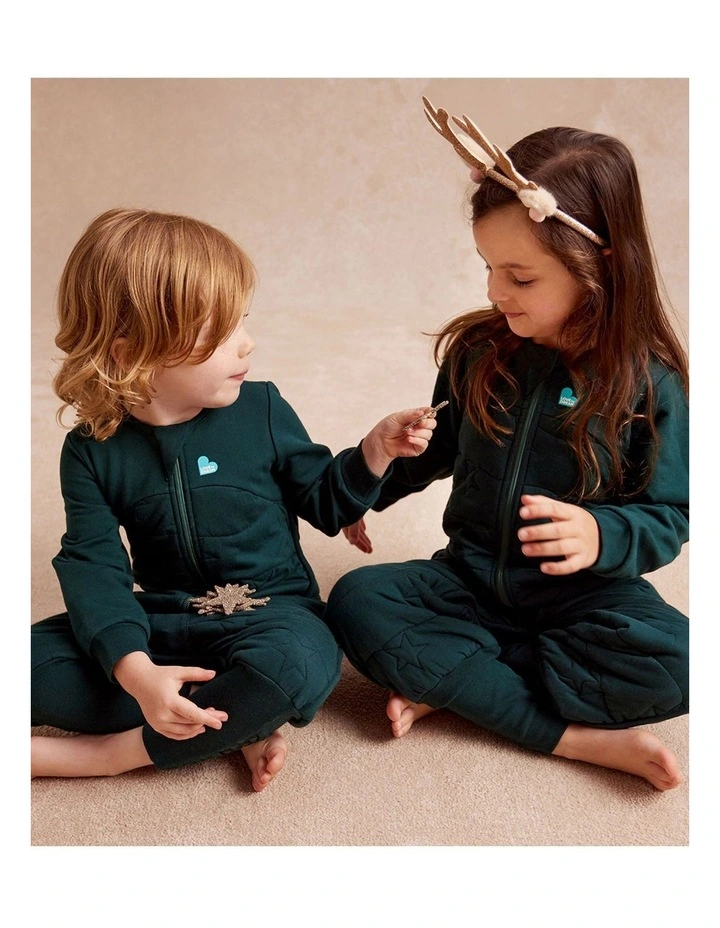 Love to Dream Sleep Suit Long Sleeve 3.5 TOG Quilted Cotton Star Quilting Forest image 3
