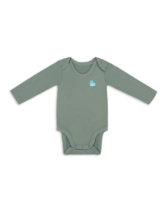 Bodysuit Long Sleeve Viscose from Bamboo Deep Olive
