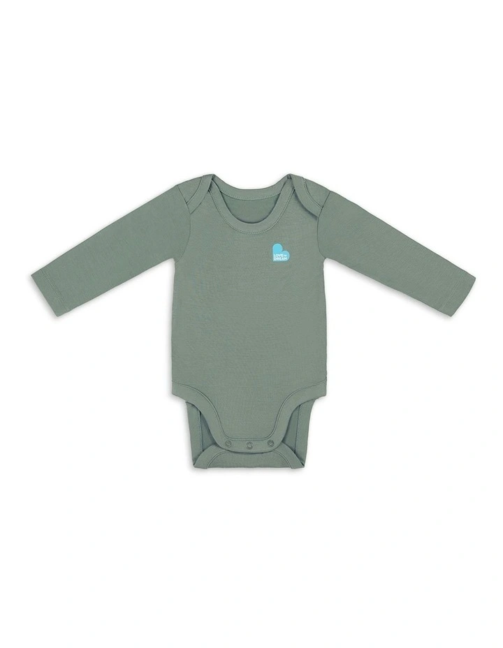 Bodysuit Long Sleeve Viscose from Bamboo Deep Olive image 1