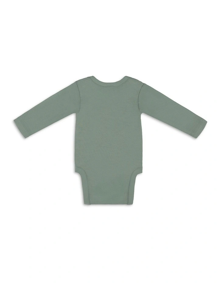 Bodysuit Long Sleeve Viscose from Bamboo Deep Olive image 2