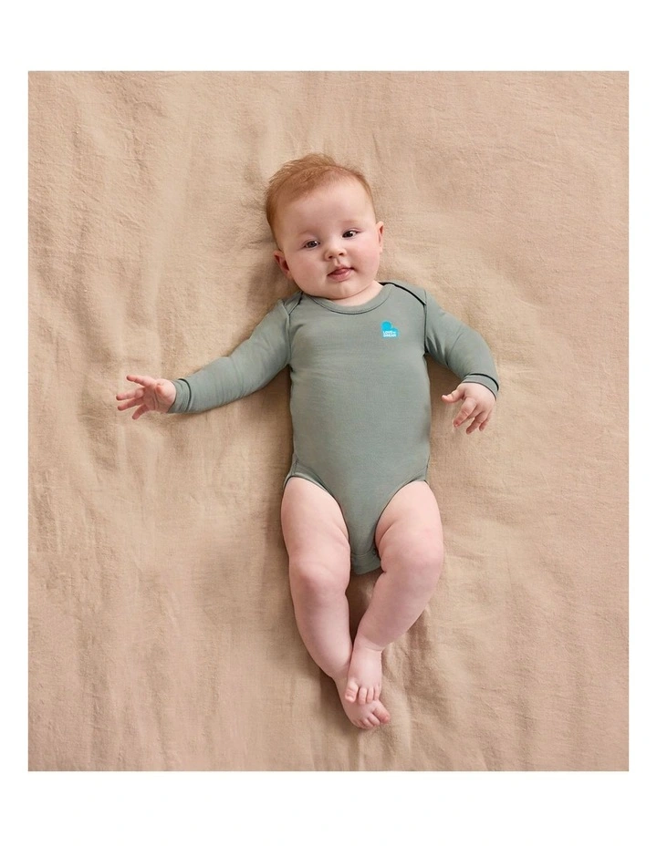 Bodysuit Long Sleeve Viscose from Bamboo Deep Olive image 5