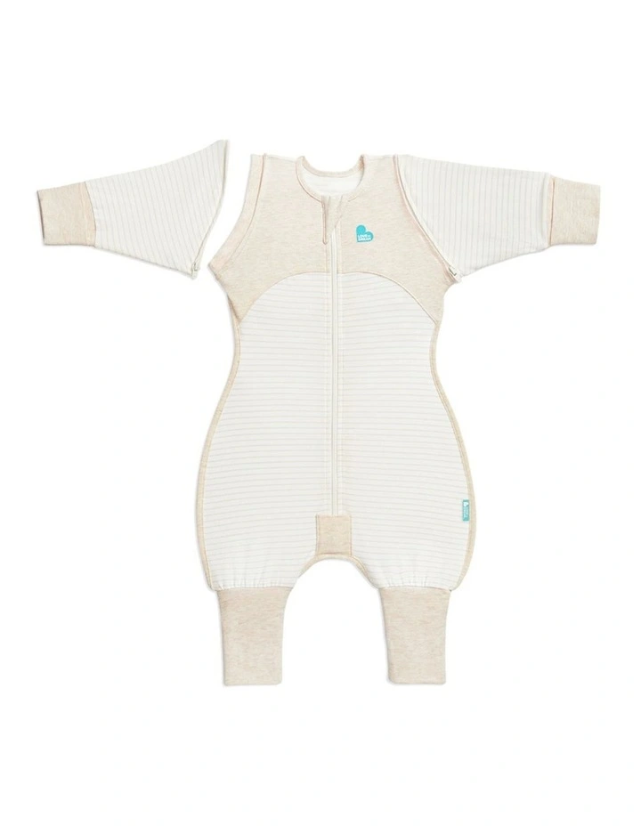 Love to Dream Swaddle Up 2-in-1 Transition Suit 0.2 TOG Cotton Breton Stripe Tan image 1