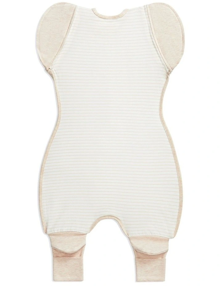 Love to Dream Swaddle Up 2-in-1 Transition Suit 0.2 TOG Cotton Breton Stripe Tan image 3