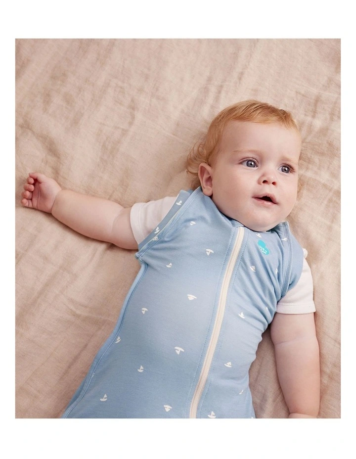 Swaddle Up 2-in-1 Transition Bag 1.0 TOG Viscose from Bamboo Boats Mist Blue image 3