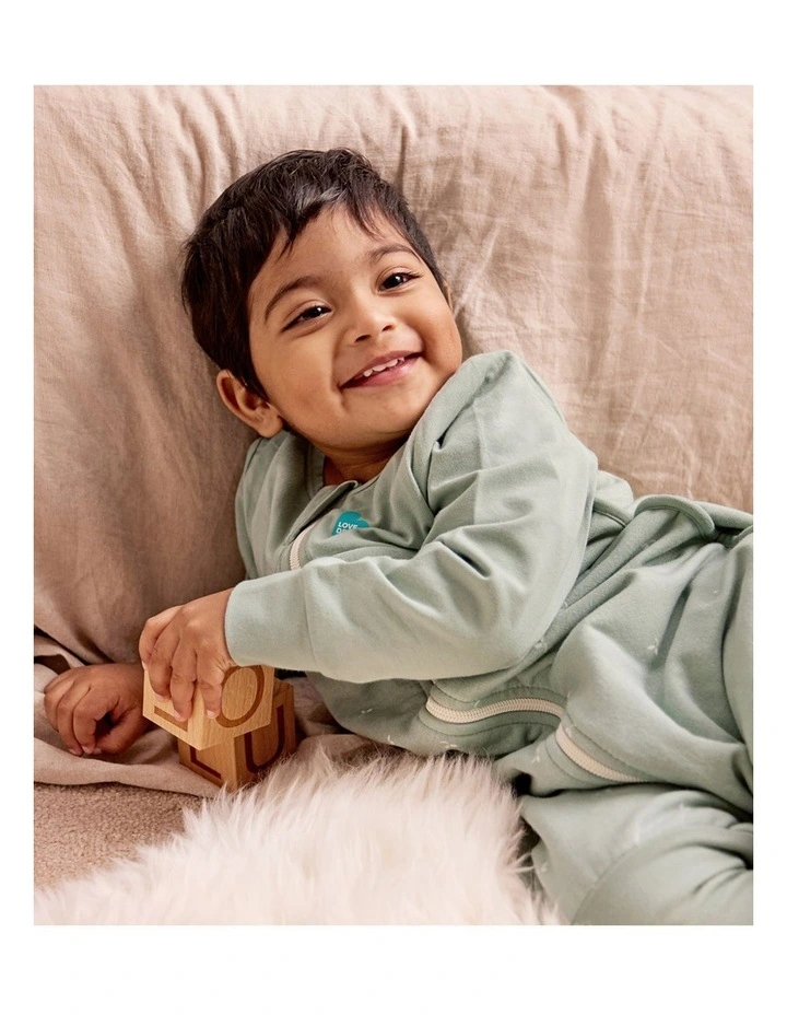 Sleep Suit Long Sleeve 1.5 TOG Cotton Fleece Twigs Olive image 2