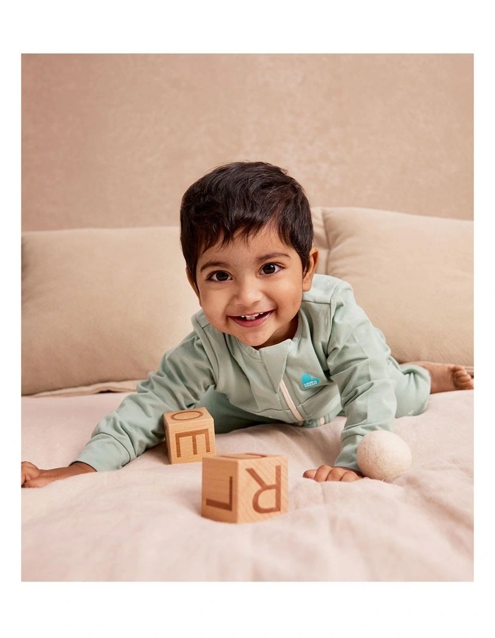 Sleep Suit Long Sleeve 1.5 TOG Cotton Fleece Twigs Olive image 3
