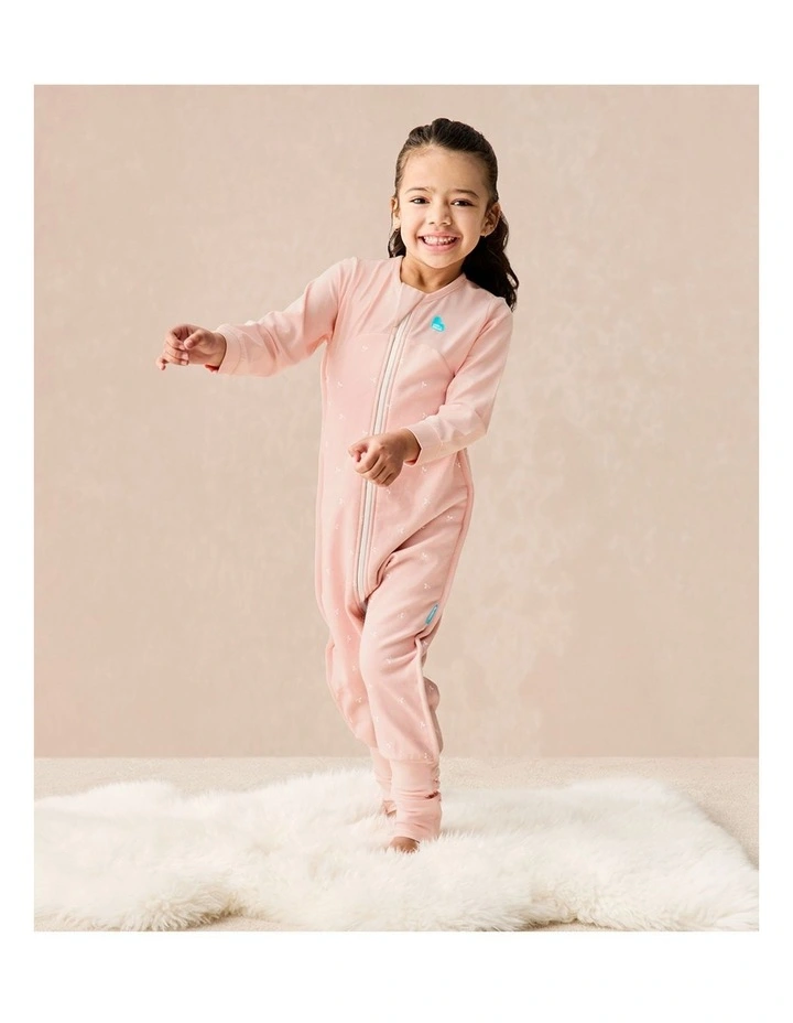 Sleep Suit Long Sleeve 1.5 TOG Cotton Fleece Twigs Blush image 2
