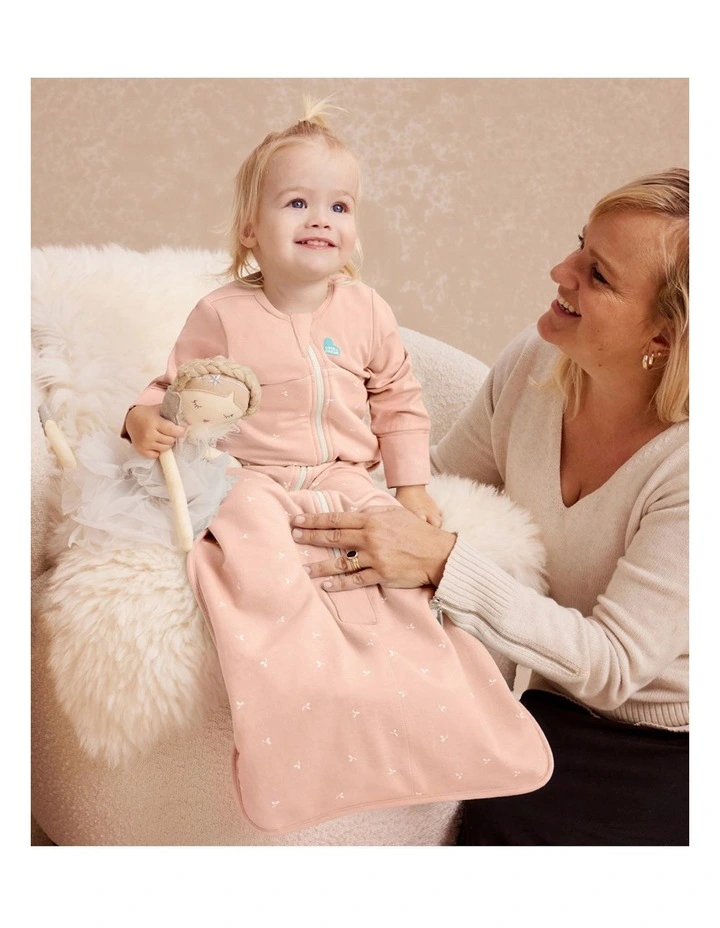 Sleep Bag Long Sleeve 1.5 TOG Cotton Fleece Twigs Blush image 2