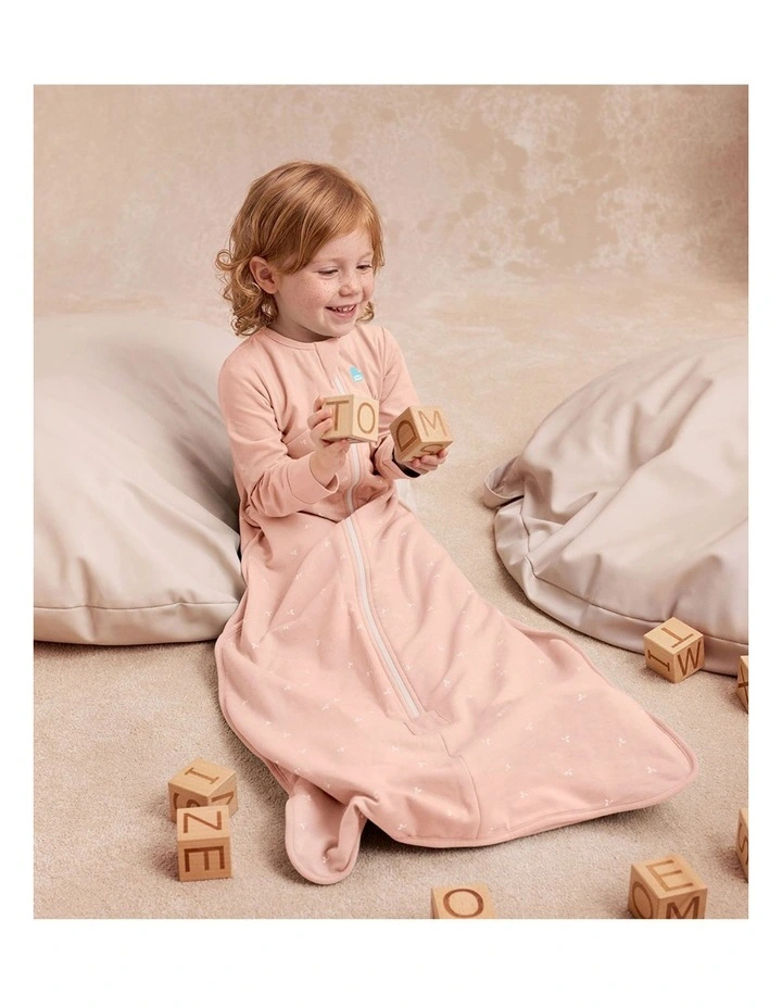 Sleep Bag Long Sleeve 1.5 TOG Cotton Fleece Twigs Blush image 3