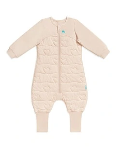 Sleep Suit Long Sleeve 3.5 TOG Quilted Cotton Heart Quilting Blush