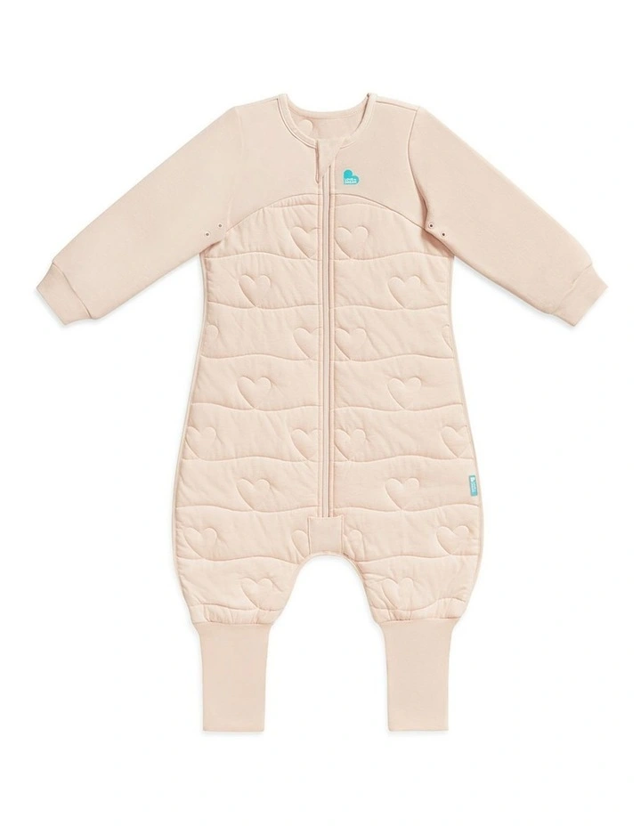Sleep Suit Long Sleeve 3.5 TOG Quilted Cotton Heart Quilting Blush image 1