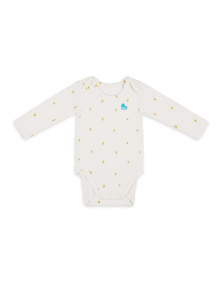 Bodysuit Long Sleeve Viscose from Bamboo Lemons Cream image 1