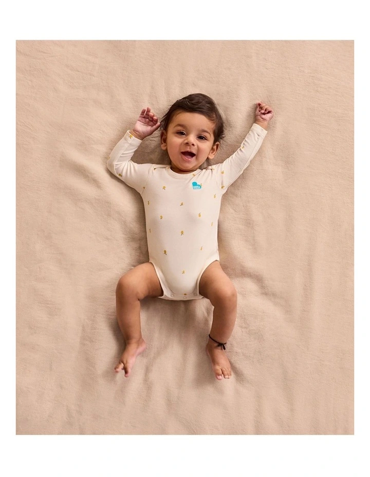 Bodysuit Long Sleeve Viscose from Bamboo Lemons Cream image 3