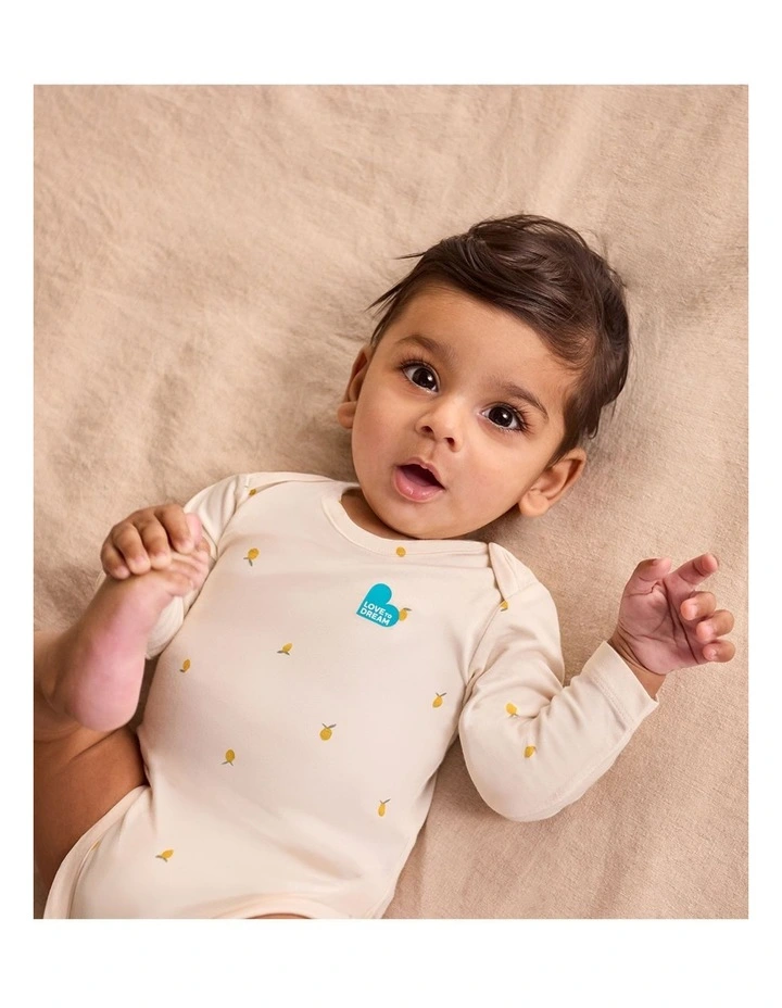 Bodysuit Long Sleeve Viscose from Bamboo Lemons Cream image 7