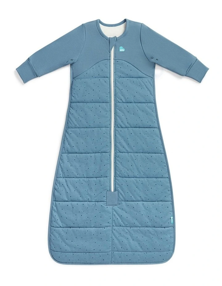 Sleep Bag Long Sleeve 2.5 TOG Quilted Cotton Pebbles Storm Blue image 1