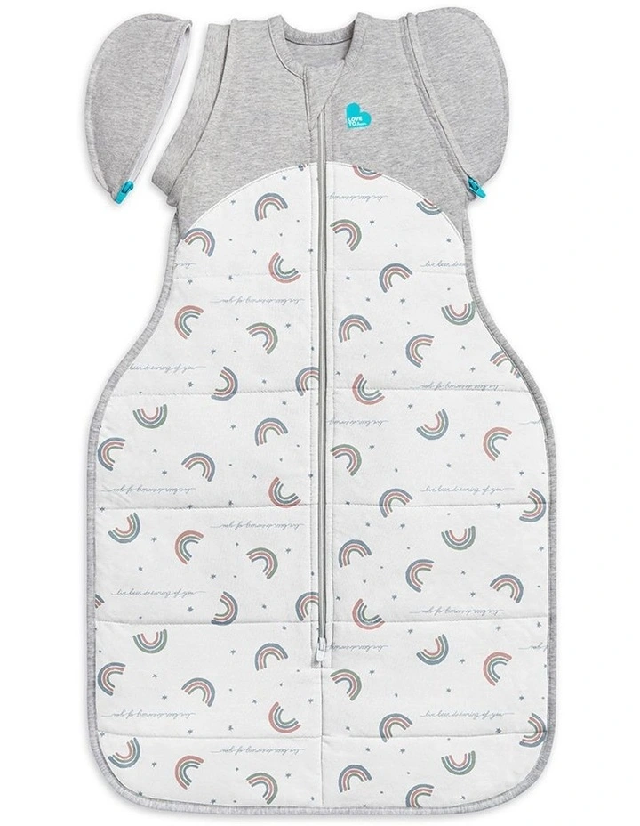 Swaddle Up 2-in-1 Transition Bag 2.5 TOG Quilted Cotton Rainbow White image 1