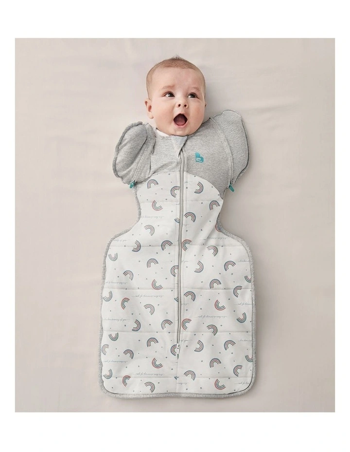 Swaddle Up 2-in-1 Transition Bag 2.5 TOG Quilted Cotton Rainbow White image 2
