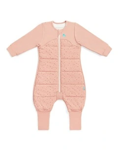Sleep Suit Long Sleeve 2.5 TOG Quilted Cotton Pebbles Rose