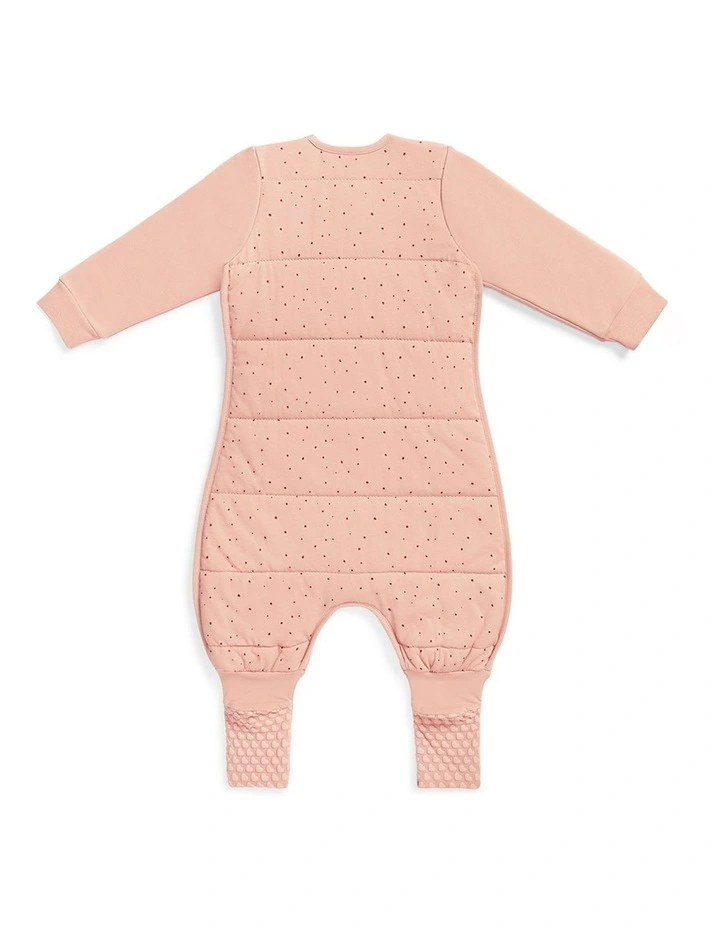 Sleep Suit Long Sleeve 2.5 TOG Quilted Cotton Pebbles Rose image 3