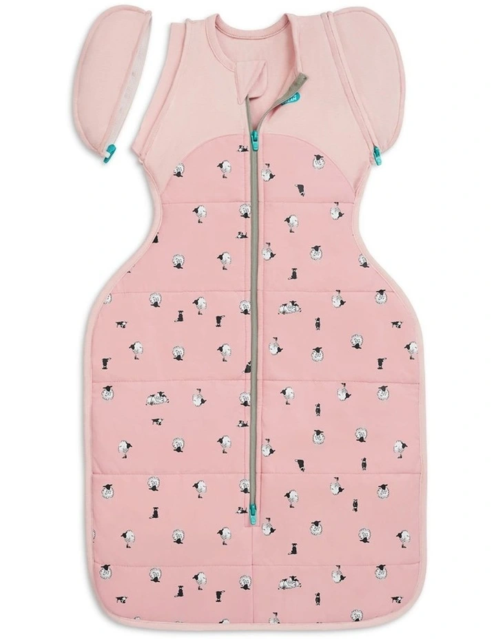 Swaddle Up 2-in-1 Transition Bag 2.5 TOG Organic Cotton Merino Lamb's Best Friend Rose image 1