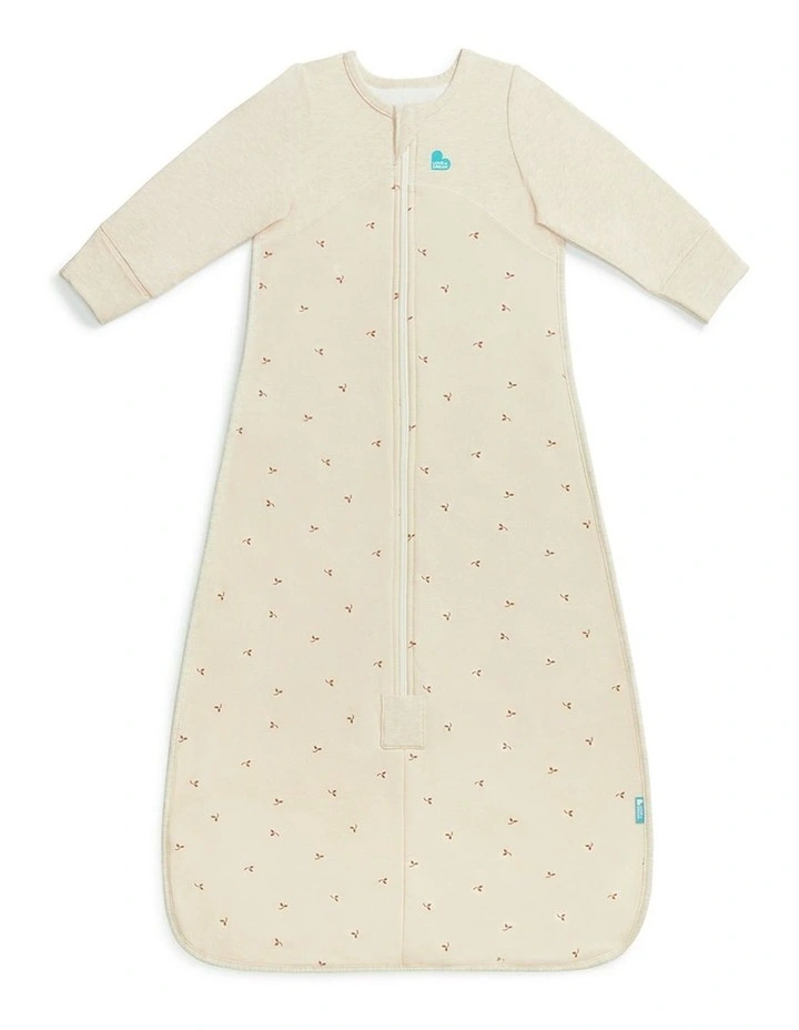 Sleep Bag Long Sleeve 1.5 TOG Cotton Fleece Twigs Oatmeal image 1