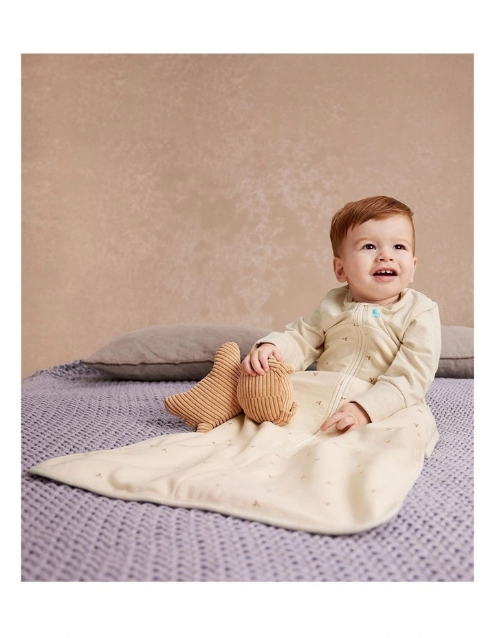 Sleep Bag Long Sleeve 1.5 TOG Cotton Fleece Twigs Oatmeal image 3