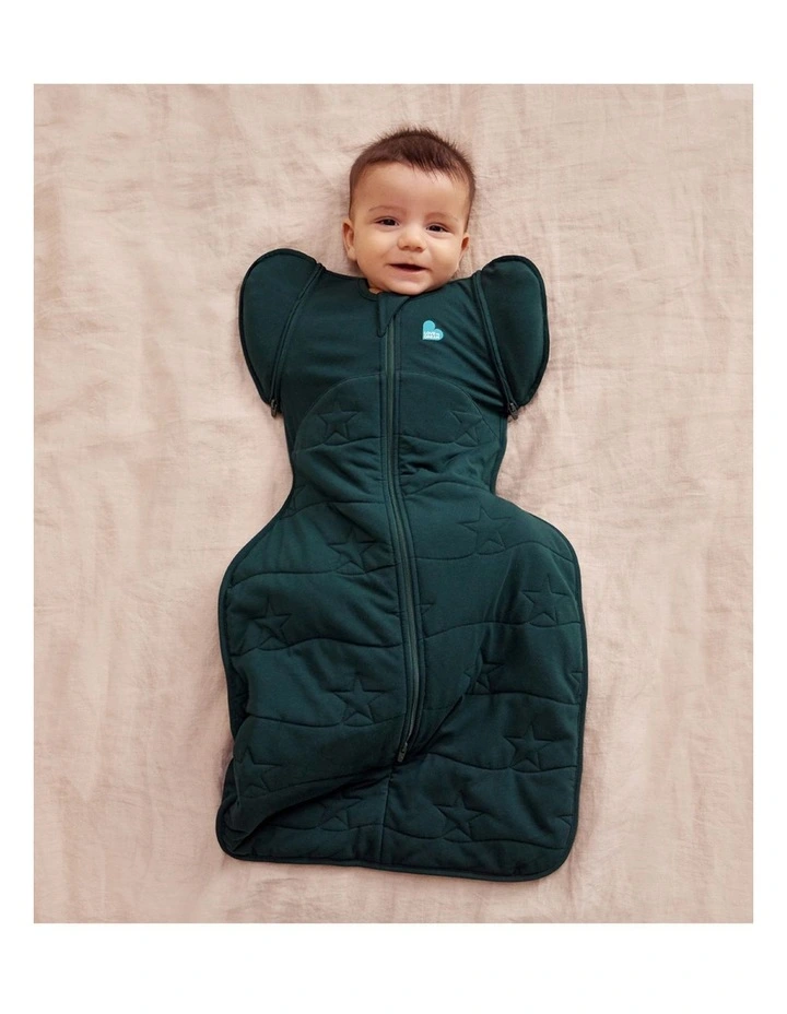 Swaddle Up 2-in-1 Transition Bag 3.5 TOG Quilted Cotton Star Quilting Forest image 2
