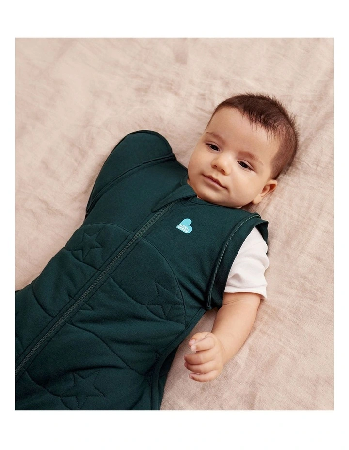 Swaddle Up 2-in-1 Transition Bag 3.5 TOG Quilted Cotton Star Quilting Forest image 3