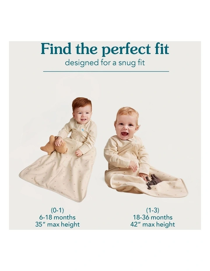 Sleep Bag Long Sleeve 3.5 TOG Quilted Cotton Moon Quilting Oatmeal image 5