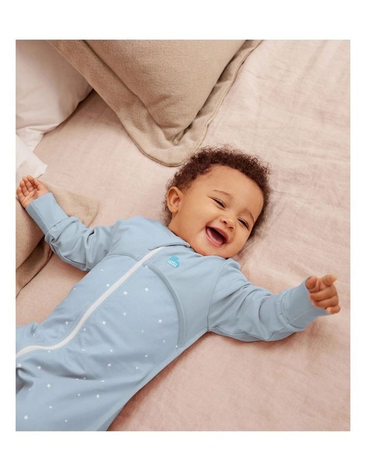 Sleep Suit Long Sleeve 1.0 TOG Original Cotton Twinkle Powder Blue image 2