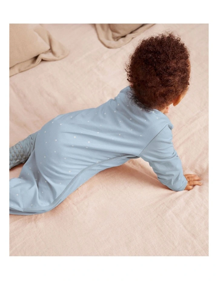 Sleep Suit Long Sleeve 1.0 TOG Original Cotton Twinkle Powder Blue image 3