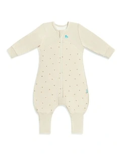 Sleep Suit Long Sleeve 1.5 TOG Cotton Fleece Twigs Oatmeal