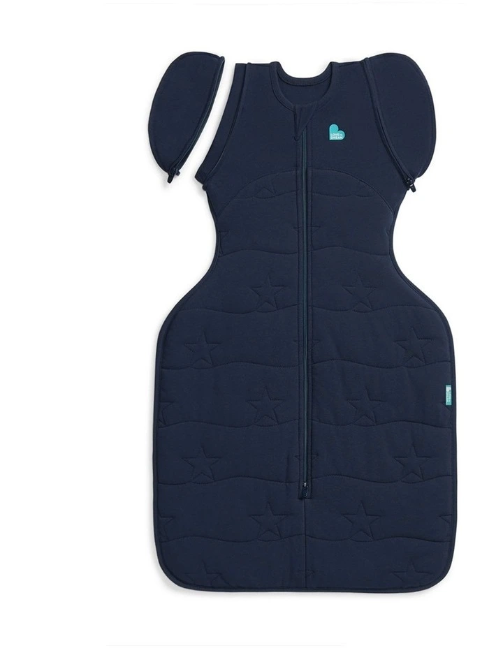 Swaddle Up 2-in-1 Transition Bag 3.5 TOG Quilted Cotton Star Quilting Navy image 1