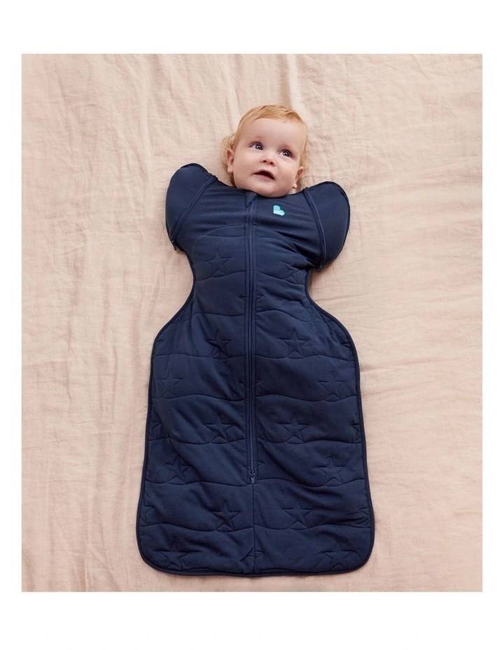 Swaddle Up 2-in-1 Transition Bag 3.5 TOG Quilted Cotton Star Quilting Navy image 2