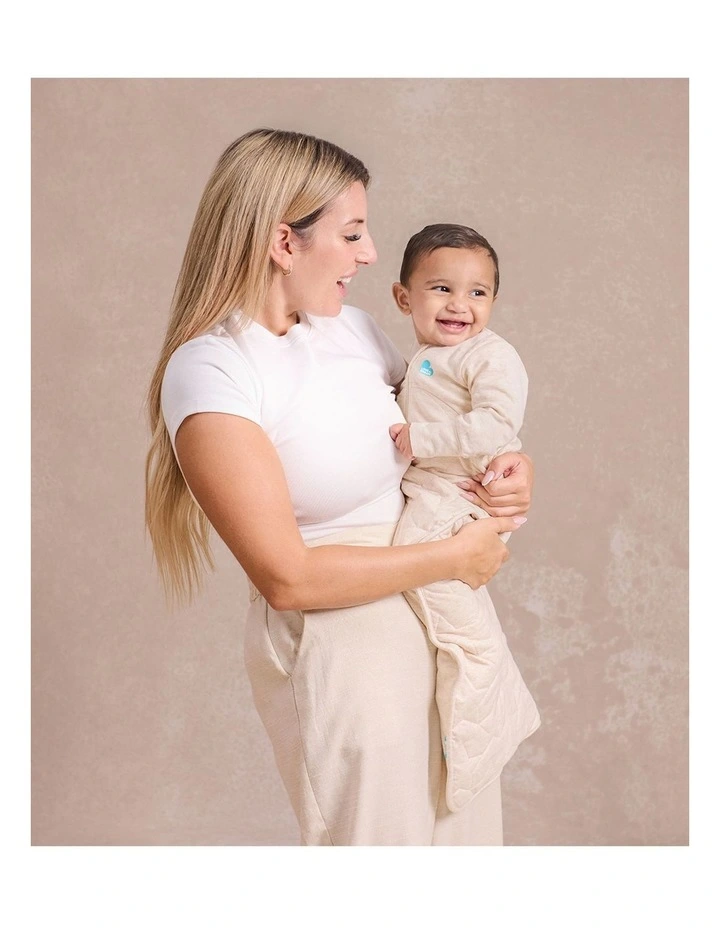 Sleep Bag Long Sleeve 2.5 TOG Quilted Cotton Starturn Quilted Oatmeal Marl image 3