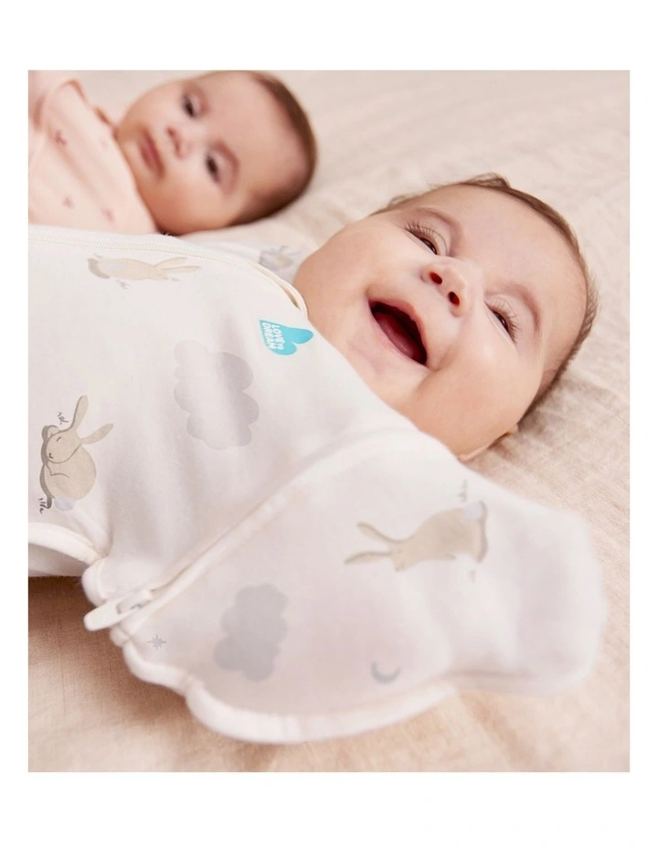 Swaddle Up 2-in-1 Transition Bag 1.0 TOG Original Cotton Cloud Bunnies White image 3