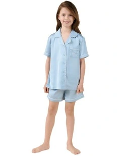Mini Sonia Silky Satin Short PJ Set