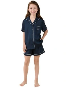 Mini Sonia Silky Satin Short PJ Set