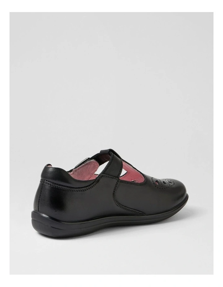 Erina Junior E Black Daisy Insole Leather Mary Janes image 3