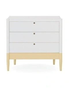 Eos Dresser - White | Saffron Yellow