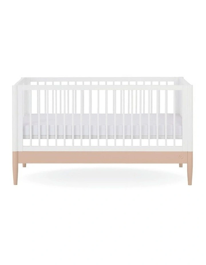 Eos Cot Bed - White | Powder Blush image 1