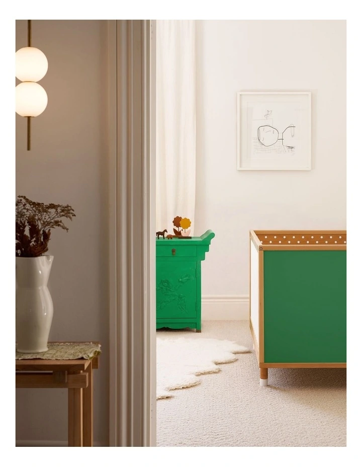 Bold Baby Cot - Pink and Green image 7