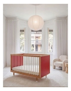 Bold Baby Cot - Pink   Red