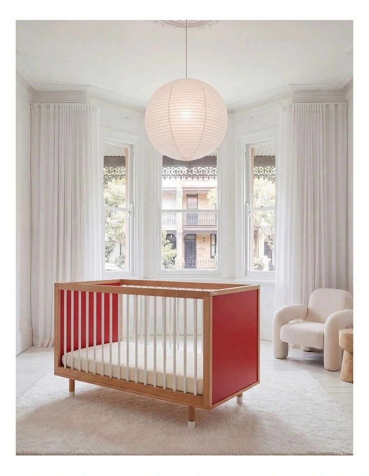 Bold Baby Cot - Pink Red image 1