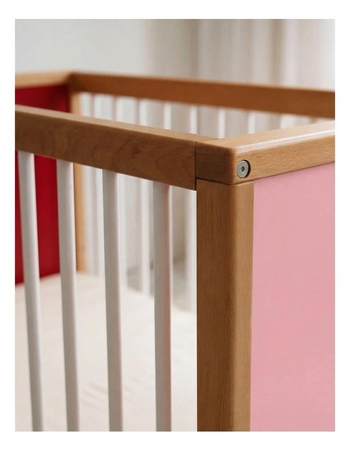 Bold Baby Cot - Pink Red image 4