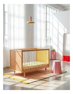 Bold Baby Cot - Yellow and Mint