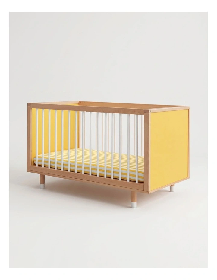 Bold Baby Cot - Yellow and Mint image 2